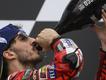Francesco Bagnaia's fourth-straight win has earned him a 10-point lead in the MotoGP title race. (AP PHOTO)