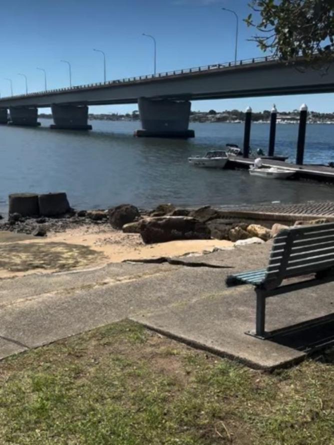 Residents spotted the slithering guest under Ugly Tom’s Bridge in Sylvania Picture: Facebook