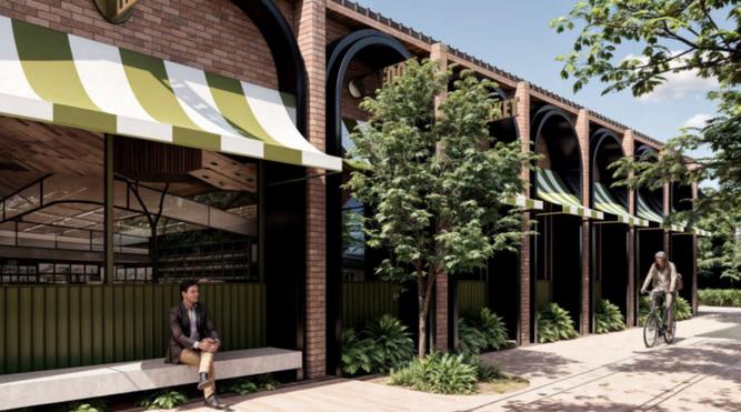 The brickwork and facade of the IGA aims to blend in with the Guildford areas’ architecture.