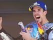 Alex Marquez celebrates his Spanish Grand Prix win, his first MotoGP triumph. (AP PHOTO)