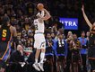 Denver's Aaron Gordon has drained a dramatic three-pointer to sink OKC at home in the NBA playoffs. (AP PHOTO)