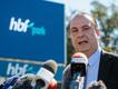 ARLC chairman PeterV'landys was in ebullient mode at the Perth Bears deal announcement in WA. (Richard Wainwright/AAP PHOTOS)