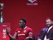 New Lions captain Maro Itoje with head coach Andy Farrell at the team naming in London. (AP PHOTO)