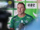 It's business as usual for Canberra coach Ricky Stuart, who's side are on a five-game winning run. (Hilary Wardhaugh/AAP PHOTOS)