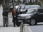 Officials arrived at the Dolmabache Palace for talks between Russian and Ukrainian negotiators. (AP PHOTO)