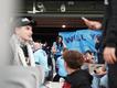 A New South Wales-born couple got engaged in the stands at Optus Stadium on Sunday night.